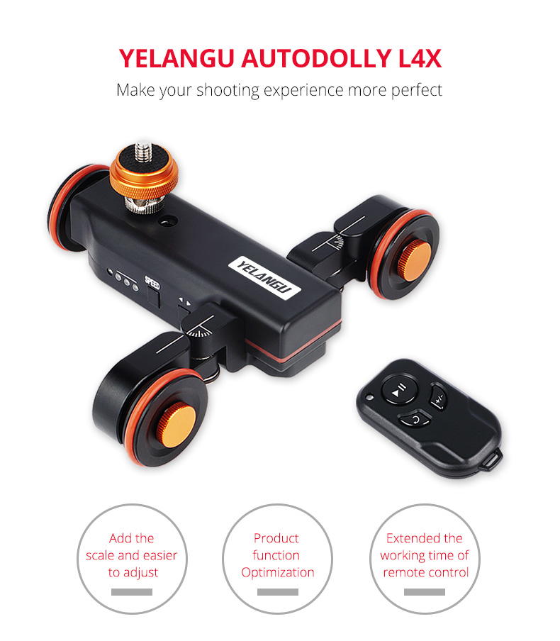 Yelangu Autodolly L4X Silver Electric Motorized Camera Video Slider