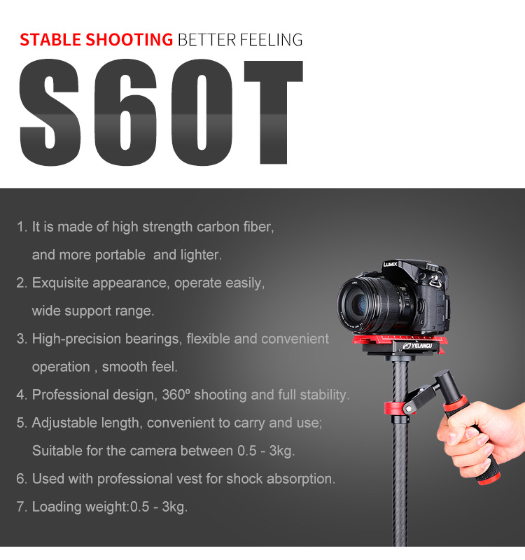 Yelangu S60T Green Mini Video Camera Stabilizer
