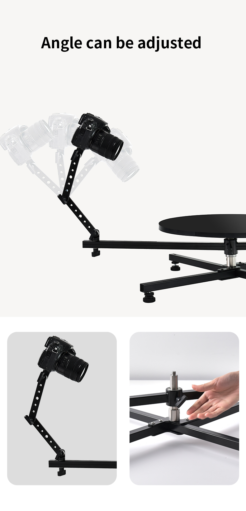 Yelangu R2 360 Degree Photography Turntable, Spin Table Platform Surround Video Equipment for Product video